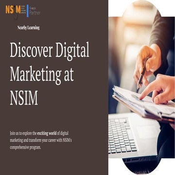 Nearby Learning – Digital Marketing at NSIM | PDF