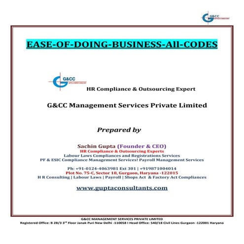 Presentation ease of doing business-the codes of wages 2020 (g&cc ...