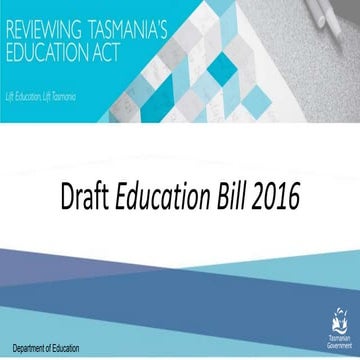 Overview of the Draft Education Bill 2016