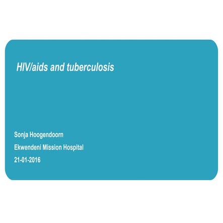 HIV/aids and tuberculosis | PPT