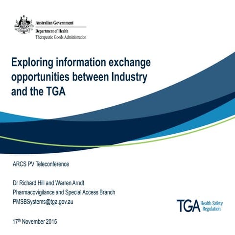 Exploring information exchange opportunities between Industry and the TGA