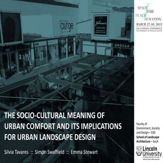 The socio-cultural meaning of urban...
