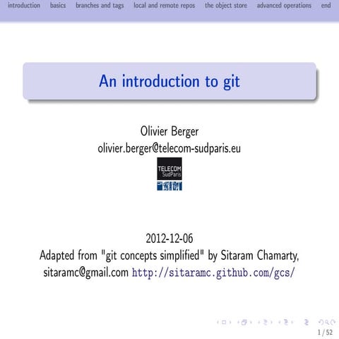 An introduction to git | PPT