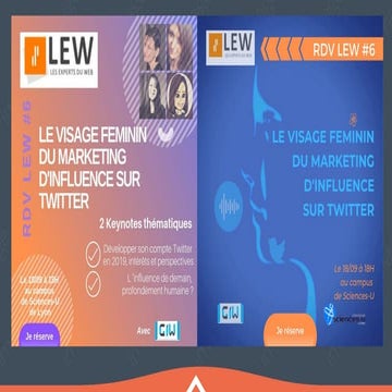 Support du RDVLEW n°6 sur les femmes d'influence sur Twitter en 2019