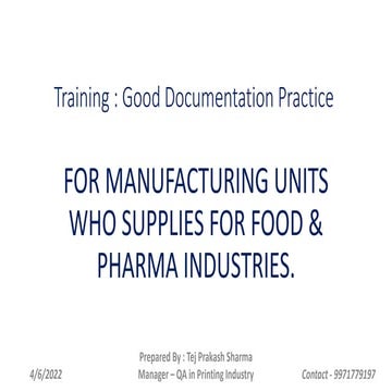 Good Documentation Practices ppt