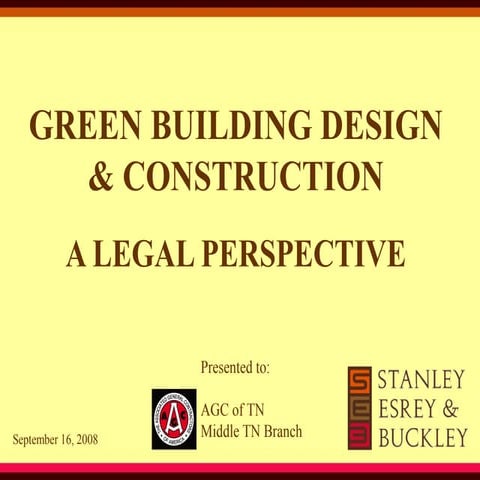 Presentation   green construction
