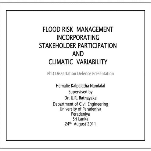 Flood risk  management 