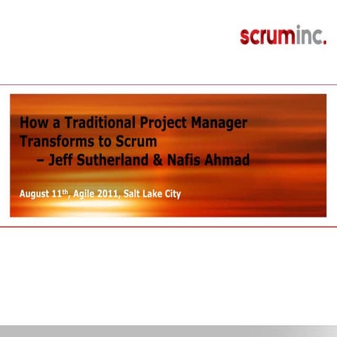 Presentation   how a traditional project manager transforms to scrum - final