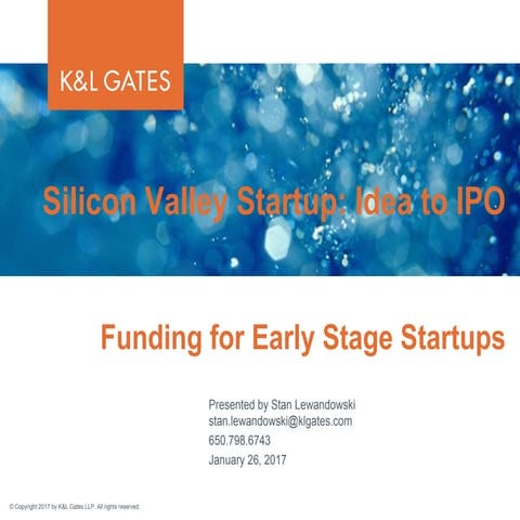 Funding for Early Stage Startups
