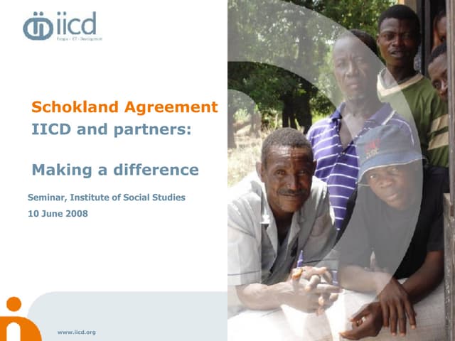 Schokland Agreement: IICD and partners making a difference