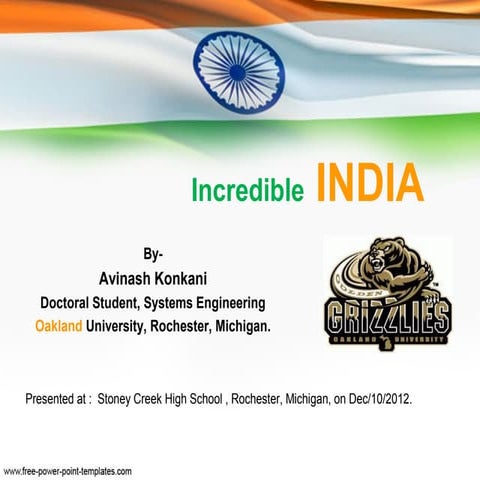 Presentation- "Incredible India-2012"-by Avinash Konkani