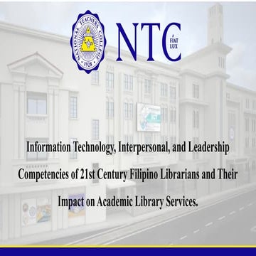 Presentation - Information Technology, Interpersonal, and Leadership Competen...