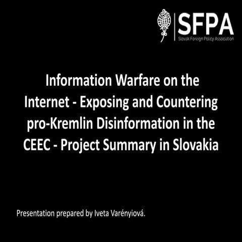 Presentation   information warfare on the internet - sk