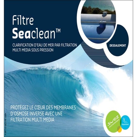 Seaclean - Clarification d’eau de mer par filtration dessalement multimedia sous pression