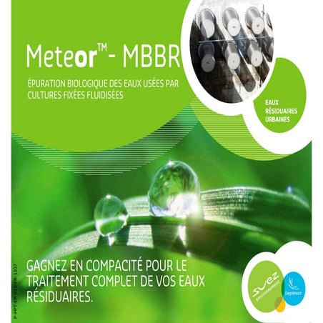 Meteor MBBR - Épuration biologique des eaux usées par cultures fixées fluidisées