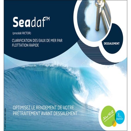 Seadaf - Clarification des eaux de mer par flottation rapide