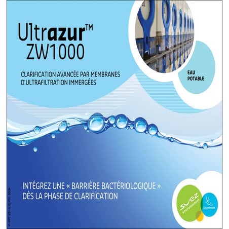 Ultrazur ZW1000 - Clarification avancée par membranes d’ultrafiltration immergées