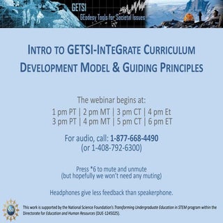 Presentation: Introduction to the GETSI-InTeGrate Development Model & Guiding Principles