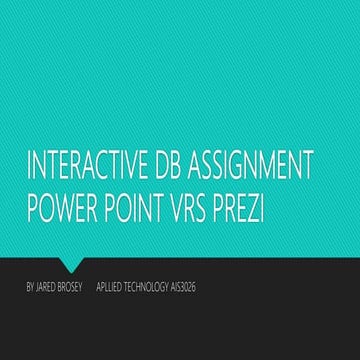 Presentation jared brosey