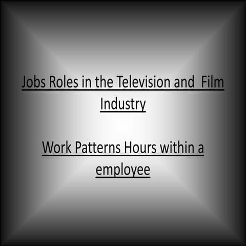 Presentation   job roles