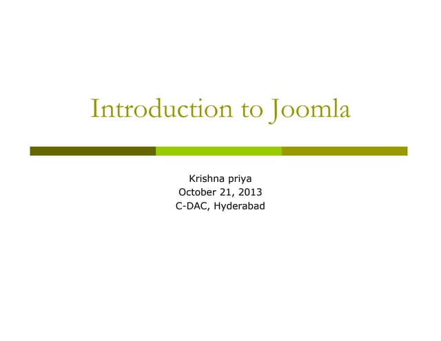Presentation joomla-introduction