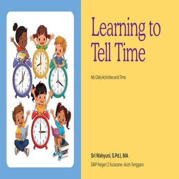 Interactive English Lesson on Telling Time and Daily Activities | PDF