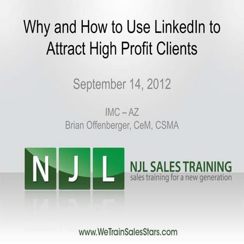 NJL Sales Training IMC-AZ Presentation