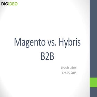 B2B Magento vs. Hybris