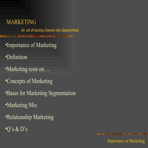 Presentation Marketing