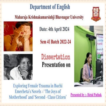 Exploring Female Trauma in Buchi Emecheta’s Novels : 'The Joys of Motherhood' and 'Second -Class Citizen'.