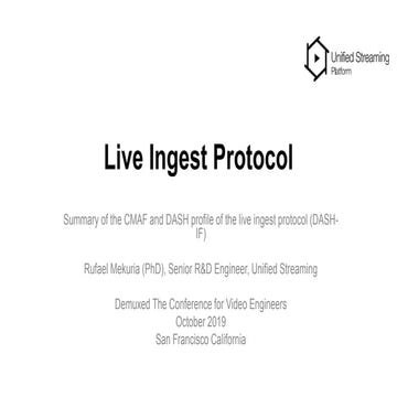 CMAF Live Ingest Uplink Protocol