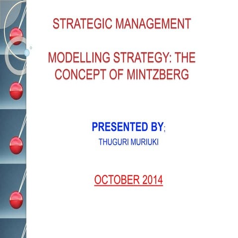 Mintzberg models of Strategic management