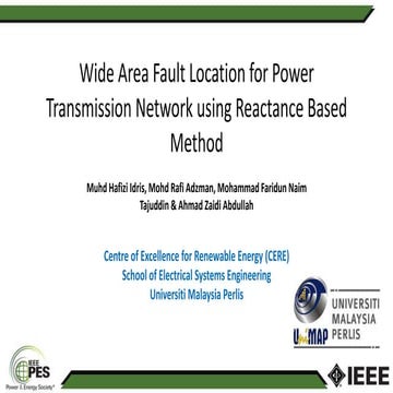 Wide Area Fault Location for Power Transmission Network using Reactance Based...