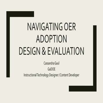 Presentation on Navigating OER module