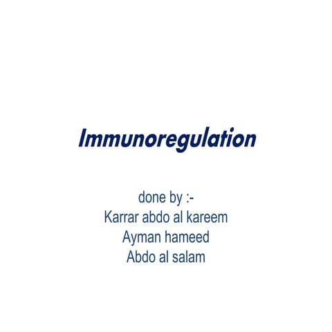 Presentation of-immunoregulation-full-research