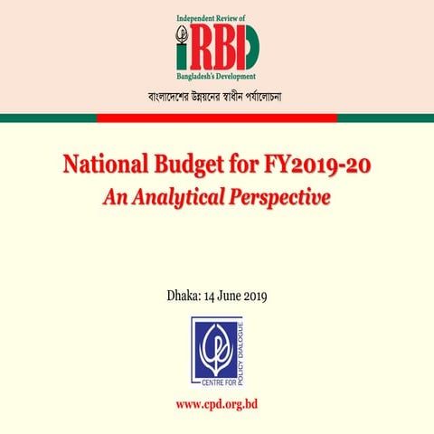 National Budget for FY2019-20: An Analytical Perspective