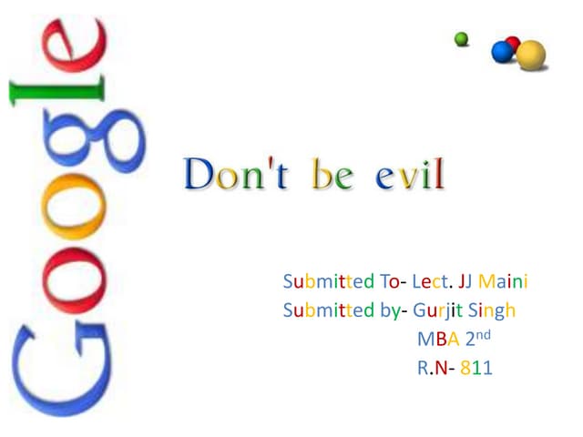 Presentation on-google