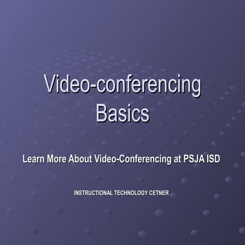 Presentation on-video-conferencing-basics4468-ravi shankar-pc