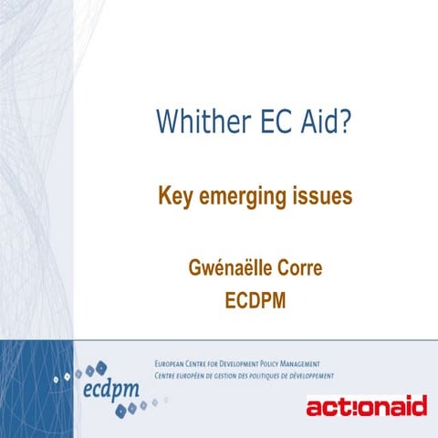 Wither EC aid? Key emerging issues
