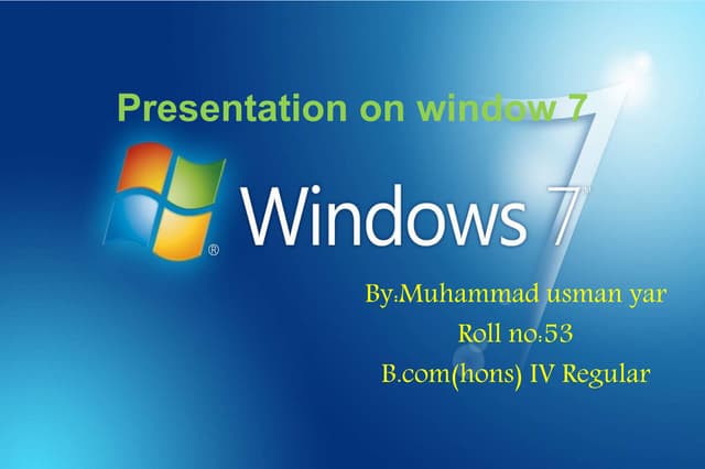 Windows 7: The Basics