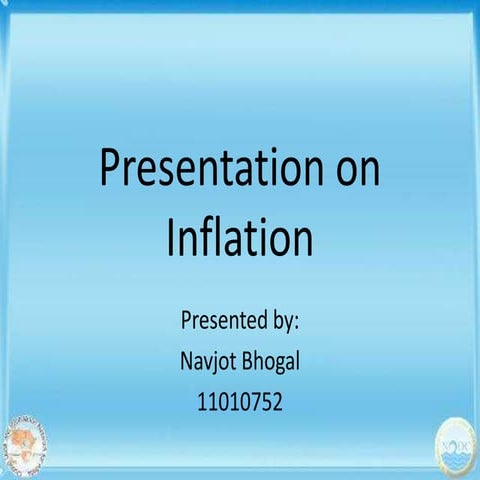 Presentation onInflation