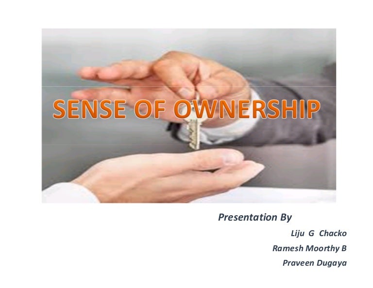 Sense of ownership