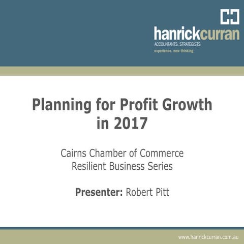 Planning for Profit Growth in 2017