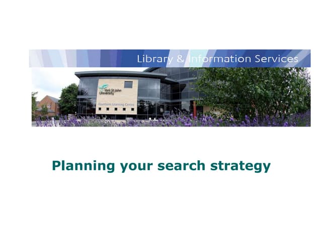 Presentation   search strategy