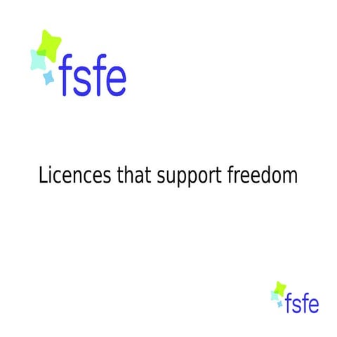 Licences that Support Freedom