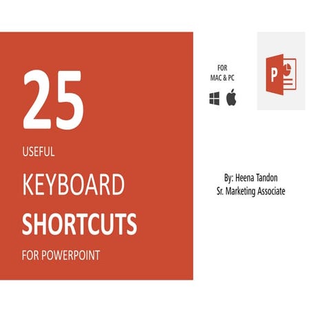 Bird-eye View of Presentation shortcuts