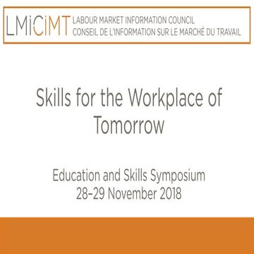 Skills for the workplace of tomorrow