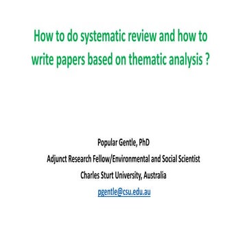 Presentation - Systematic Review - March23.pptx