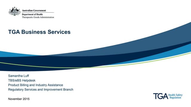Presentation: TGA Business Services