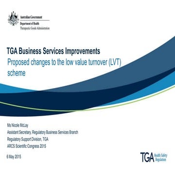 TGA Business Services improvements